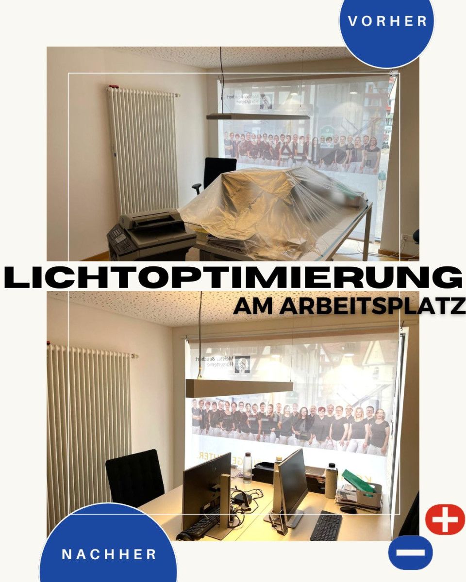 Lichtoptimierung am Arbeitsplatz