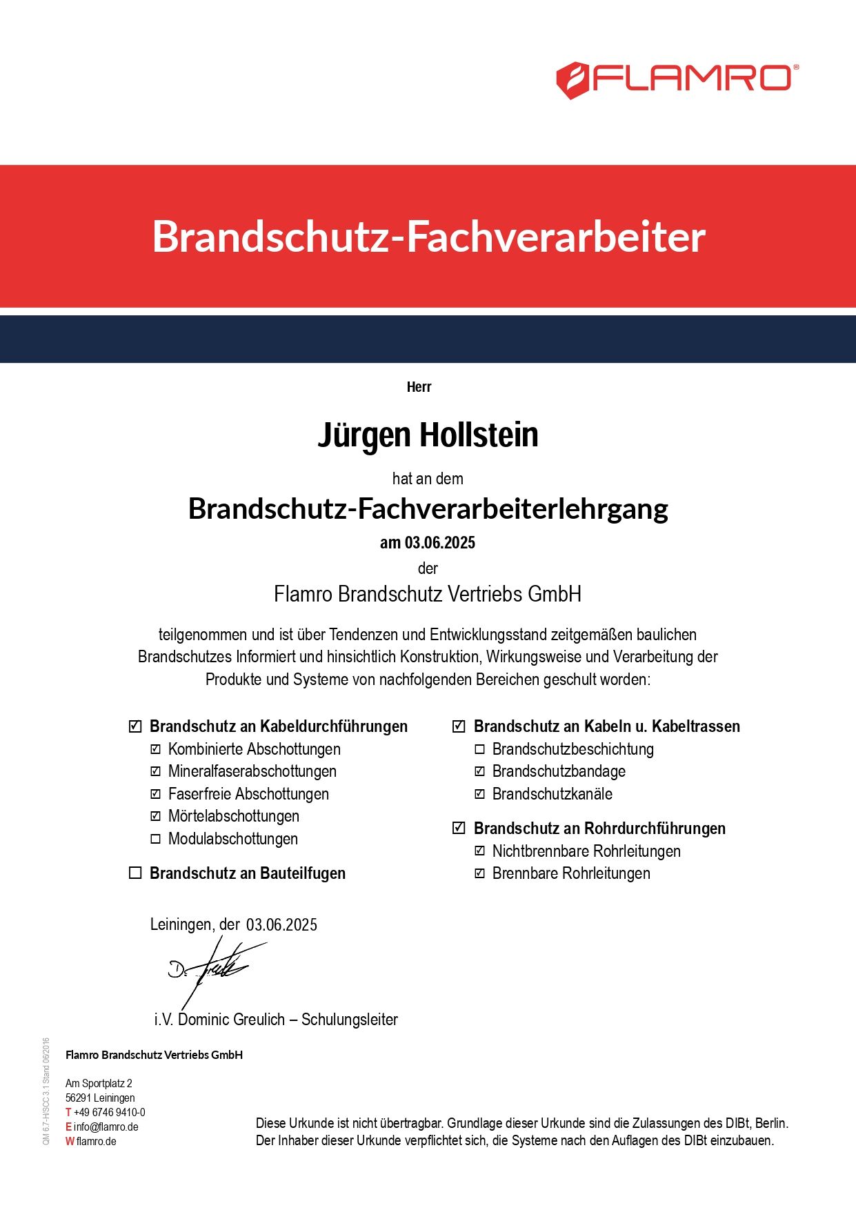 Flamro Brandschutz